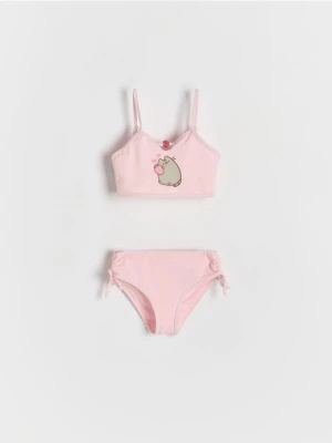 Reserved - Dwuczęściowy strój kąpielowy Pusheen - pastelowy róż