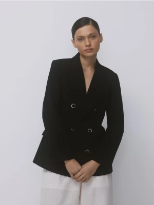 Reserved - Dwurzędowa marynarka - czarny