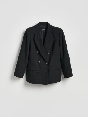 Reserved - Dwurzędowa marynarka - czarny