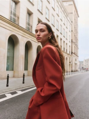 Reserved - Dwurzędowa marynarka - miedziany