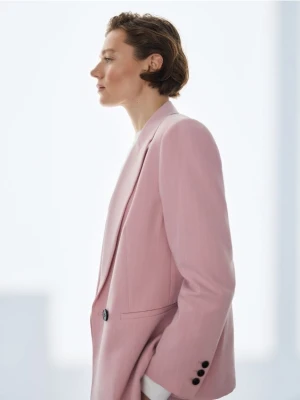 Reserved - Dwurzędowa marynarka - pastelowy róż