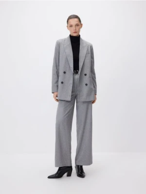 Reserved - Dwurzędowa marynarka w jodełkę - ciemnoszary