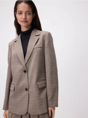 Reserved - Dwurzędowa marynarka w kratę - wielobarwny