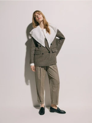 Reserved - Dwurzędowa marynarka z dodatkiem wełny - wielobarwny