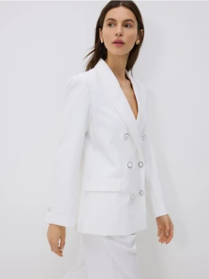 Reserved - Dwurzędowa marynarka - złamana biel