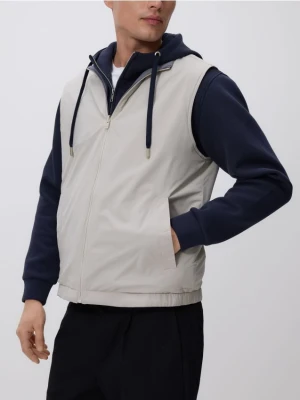 Reserved - Dwustronna kamizelka - szaroniebieski