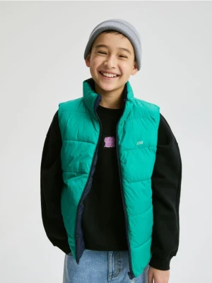 Reserved - Dwustronna kamizelka - zielony