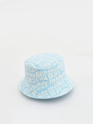 Reserved - Dwustronny bucket hat - jasnoniebieski