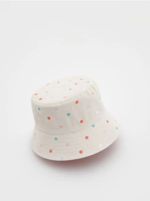Reserved - Dwustronny kapelusz bucket hat - pastelowy róż