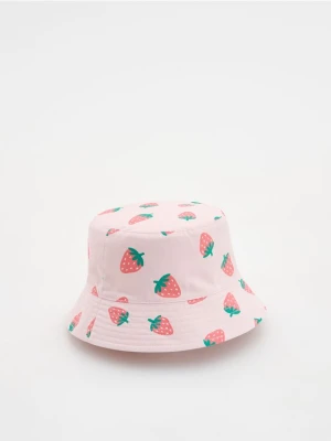 Reserved - Dwustronny kapelusz bucket hat - różowy