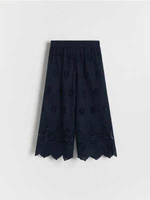 Reserved - Dwuwarstwowe spodnie - granatowy