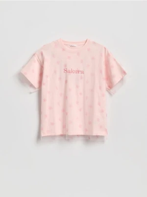 Reserved - Dwuwarstwowy t-shirt z nadrukiem - wielobarwny