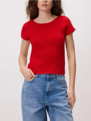 Reserved - Dzianinowa bluzka - czerwony
