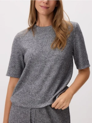 Reserved - Dzianinowa bluzka - jasnoszary