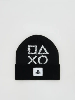 Reserved - Dzianinowa czapka Playstation - czarny