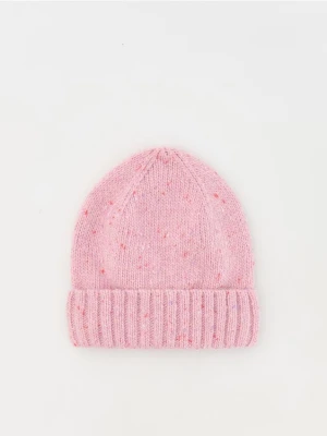 Reserved - Dzianinowa czapka - różowy