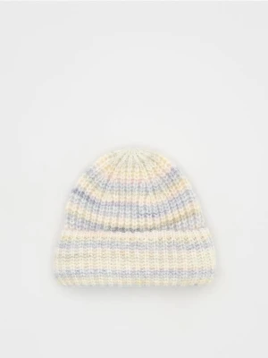 Reserved - Dzianinowa czapka z domieszką wełny - wielobarwny