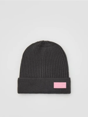 Reserved - Dzianinowa czapka z wiskozą - ciemnoszary