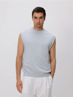 Reserved - Dzianinowa kamizelka - jasnoniebieski