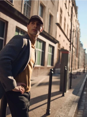 Reserved - Dzianinowa marynarka - ciemnoszary