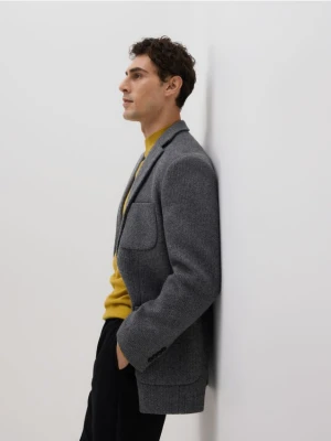 Reserved - Dzianinowa marynarka - ciemnoszary