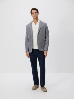 Reserved - Dzianinowa marynarka slim fit - granatowy