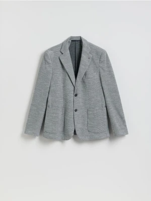 Reserved - Dzianinowa marynarka slim fit - szary
