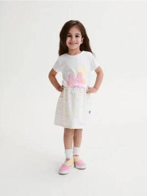 Reserved - Dzianinowa spódnica Disney - złamana biel