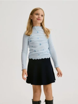 Reserved - Dzianinowa spódnica - granatowy