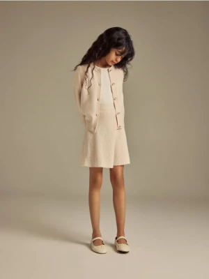 Reserved - Dzianinowa spódnica - kremowy