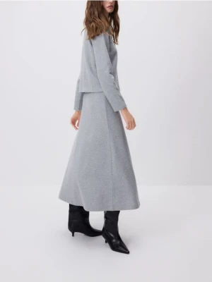 Reserved - Dzianinowa spódnica midi - ciemnoszary