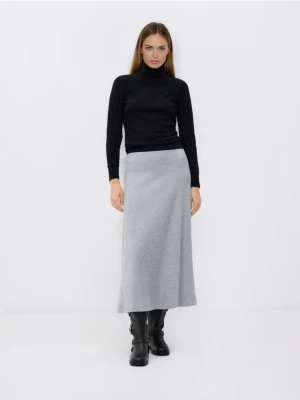 Reserved - Dzianinowa spódnica midi - ciemnoszary