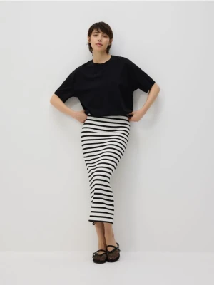 Reserved - Dzianinowa spódnica midi - wielobarwny