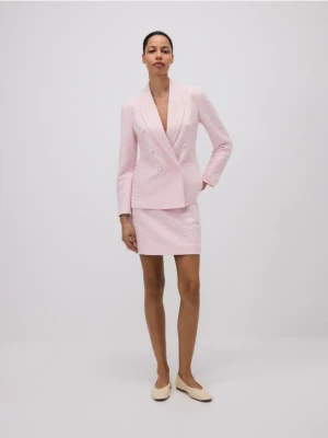 Reserved - Dzianinowa spódnica - pastelowy róż