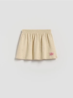 Reserved - Dzianinowa spódnica z wiskozą - kremowy
