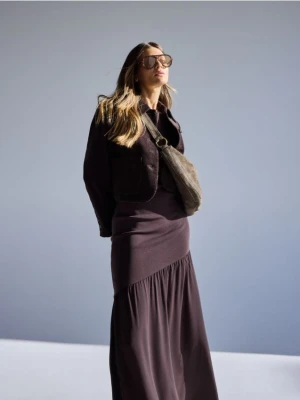 Reserved - Dzianinowa sukienka - brązowy