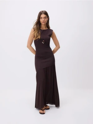 Reserved - Dzianinowa sukienka - brązowy