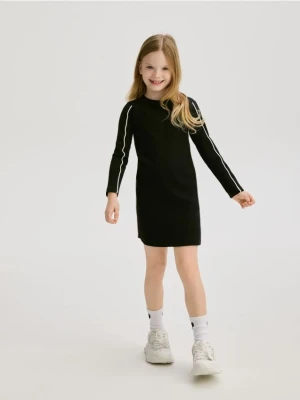 Reserved - Dzianinowa sukienka - czarny