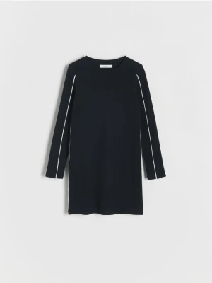 Reserved - Dzianinowa sukienka - czarny