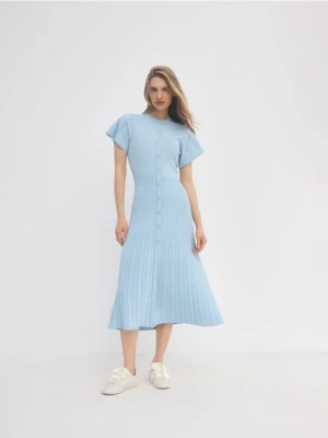 Reserved - Dzianinowa sukienka - jasnoniebieski