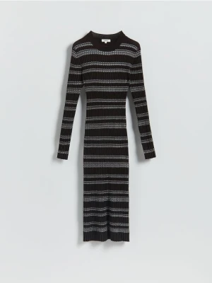 Reserved - Dzianinowa sukienka midi - wielobarwny