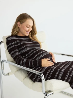 Reserved - Dzianinowa sukienka midi - wielobarwny