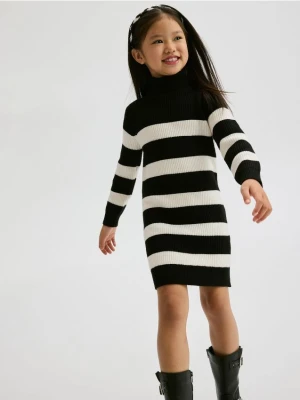 Reserved - Dzianinowa sukienka w paski - wielobarwny