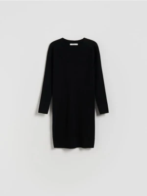 Reserved - Dzianinowa sukienka z wiskozą - czarny