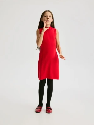 Reserved - Dzianinowa sukienka z wiskozą - czerwony