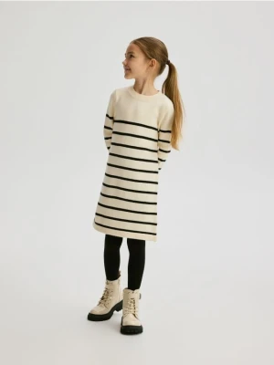 Reserved - Dzianinowa sukienka z wiskozą - wielobarwny
