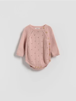 Reserved - Dzianinowe body - brudny róż