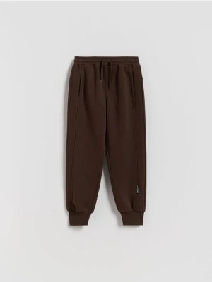 Reserved - Dzianinowe joggery - ciemnobrązowy