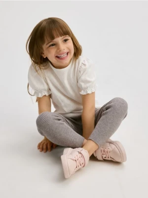 Reserved - Dzianinowe legginsy z wiskozą - ciemnoszary