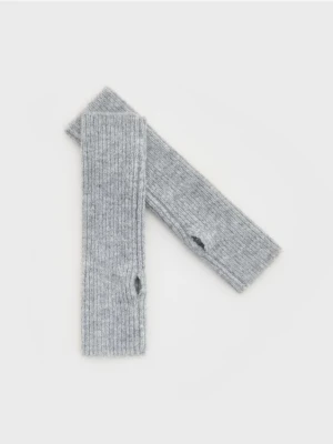 Reserved - Dzianinowe mitenki - jasnoszary